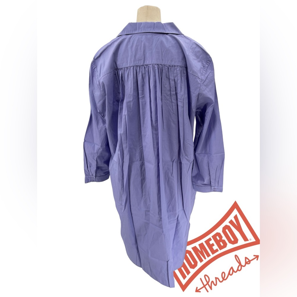 Ocean+Main Lavender Oversized Shirt Dress - Picture 2 of 7